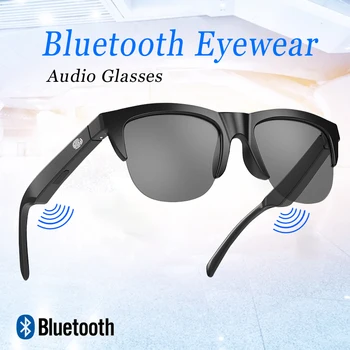 Умные очки HD Голосовой вызов Bluetooth Музыка Очки с сенсорным управлением Очки с защитой от синего света IP5 Водонепроницаемые солнцезащитные очки с защитой от пота