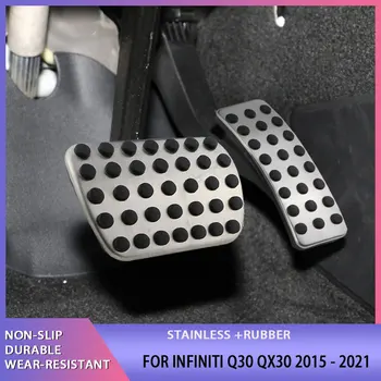 Накладка на педаль тормоза, газа и топлива из нержавеющей стали для Infiniti Q30 QX30 2015 2016 2017 2018+ Аксессуары для укладки автомобилей