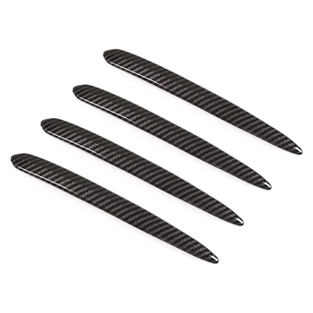 Накладки на наружные дверные ручки Декоративная наклейка для 5 серии G30 G38 2018-2021 Карбоновый узор Черный