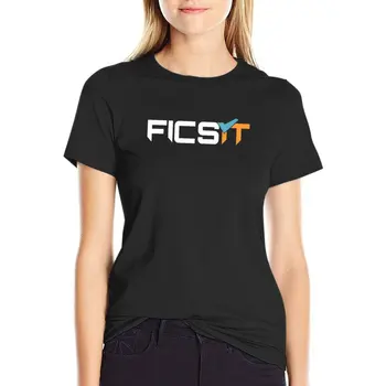 Женская модная футболка с логотипом FICSIT Satisfactive с коротким рукавом