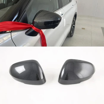 Для Mitsubishi Outlander 2023 2ШТ Крышка Зеркала Заднего Вида Автомобиля С Отделкой Из Углеродного Волокна ABS Автомобильные Аксессуары