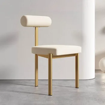 Современный минималистский дизайн обеденных стульев Металлические Кожаные обеденные стулья для спальни Кухонные стулья для отдыха Sillas Comedores Стильная мебель