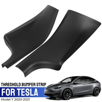 Для Tesla Модель Y 2020-2021 Защитные Накладки На Пороги Задней Двери Автомобиля Порог Бамперная Накладка Против Ударов