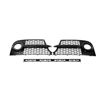 Глянцевый черный Левый + Правый Передний бампер Рамка противотуманной фары Решетки противотуманных фар для Audi TTS 2011-2014