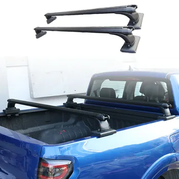 Черная перекладина 2шт для Ford Super Duty 2008-2010 Пикап Верхний багажник на крыше Поперечная перекладина Грузовой багажник