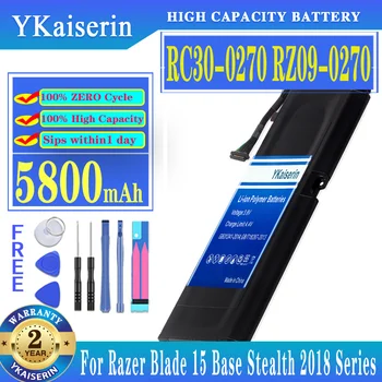 YKaiserin Аккумулятор RC300270 5800 мАч для ноутбука Razer Blade 15 Base Stealth Серии 2018 RZ09-03006 RZ09-0270 RZ09-02705E75-R3U1