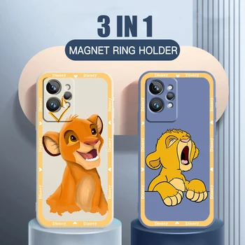 Чехол для телефона OPPO Realme Q3S Q5i 50A 50i C21Y C11 GT Neo3 Neo2 9 9i 8 8i 7 Pro Plus Disney The Lion King Art Жидкая Веревка