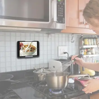 Универсальное настенное крепление для кухонных планшетов-смартфонов TFY для iPad Air, Mini, Pro 10,5 дюймов и других - белый