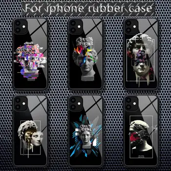 Винтажная Гипсовая Статуя Давида Медузы Арт Чехол Для Телефона Резиновый для iPhone 12 11 Pro Max XS 8 7 6 6S Plus X 5S SE 2020 XR 12 Mini case