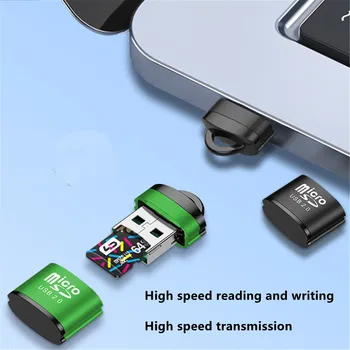 10шт Мини-USB Micro SD TF кард-ридер USB 2.0 Устройство чтения карт памяти мобильного телефона Высокоскоростной USB-адаптер для аксессуаров для ноутбуков