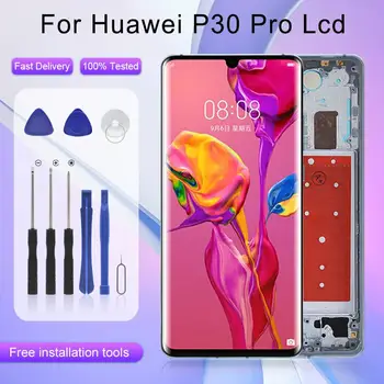 6,47-Дюймовый Дисплей VOG-L04 Для Huawei P30 Pro LCD Touch Panel Screen Digitizer VOG-L09 L29 В Сборе С Рамкой Бесплатная Доставка