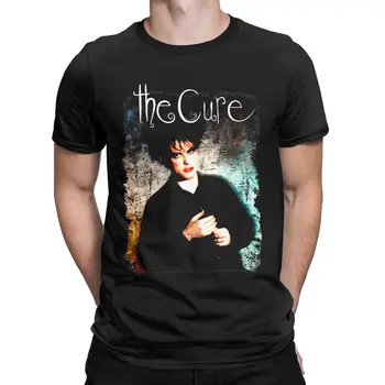 Новинка, мужские футболки Robert Smith The Cure, хлопковые футболки с круглым вырезом, футболки с коротким рукавом, топы 4XL 5XL.