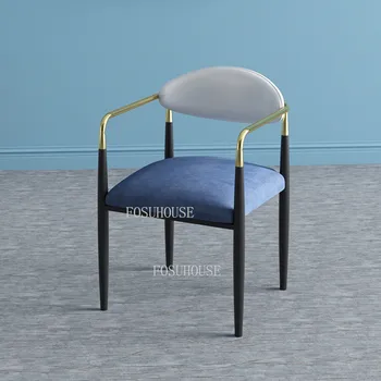 Обеденный стул в скандинавском стиле, Легкое роскошное Итальянское дизайнерское кресло с высокими ножками и спинкой, Современная домашняя кухонная мебель, обеденный стул