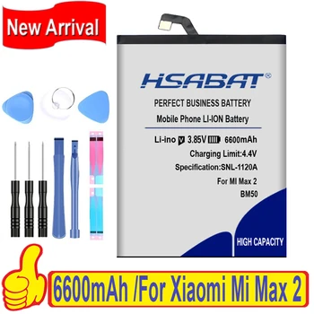 Оригинальный аккумулятор высокой емкости HSABAT BM50 с нулевым циклом емкостью 6600 мАч для Xiaomi Mi Max 2 II Max2