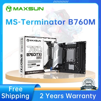 MAXSUN Новая Материнская плата Terminator B760MITX D4 WIFI DDR4 PCIe 5,0x16 LGA1700 с поддержкой Intel 12/13-го ядра (12400F/13400/13600)