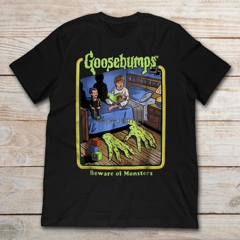 Черная хлопковая футболка с принтом Goosebumps 