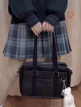 Японская оригинальная сумка jk для униформы, сумка-мессенджер на одно плечо в стиле колледжа, переносная повседневная сумка из искусственной кожи, двухмерная сумка для девочки, женская сумка