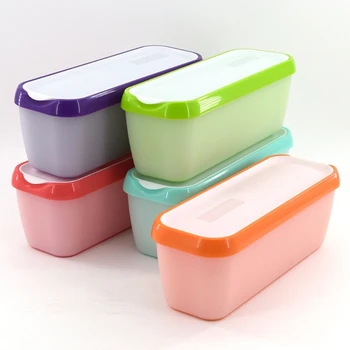 Емкость для хранения мороженого Прямоугольная Многоразовая Коробка для мороженого Контейнер-форма с крышкой Кухонный Холодильник Для хранения дома