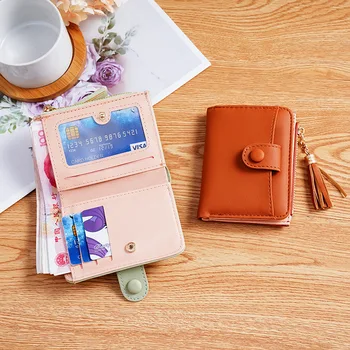 2023 Women's Short Wallet Summer New Solid Color Versatile Fashion Versatile Card Holders сумка женская