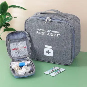 Домашняя аптечка первой помощи, Большая вместительная Пустая сумка для хранения лекарств, Портативная дорожная аптечка, сумка для выживания, Аварийная сумка для автомобиля
