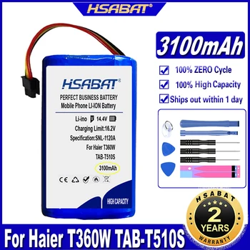 Аккумулятор HSABAT T360W 3100mAh для Haier T360W TAB-T510S HB-X300Gplus Аксессуары Запасные Части Батареи Для Робота-Пылесоса