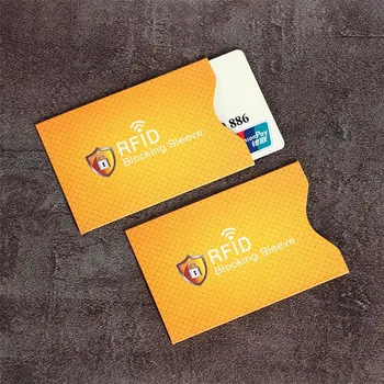 2шт Защитный Противоугонный считыватель RFID Блокирующий рукав Защищает кредитные карты Чехол из бумаги с алюминиевым покрытием ID Держатель банковской карты