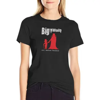 Футболка Big Villain с коротким рукавом, летний топ, одежда в стиле хиппи, укороченные футболки для женщин
