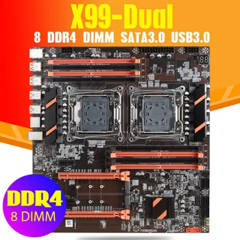 Материнская плата Atermiter X99 с двойным процессором LGA 2011 v3 E-ATX USB3.0 SATA3 с двойным процессором Xeon С двойным слотом M.2 8 DIMM DDR4 2011-3