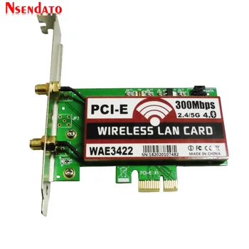 Двухдиапазонный Bluetooth 4.0 PCI-e PCI 300 Мбит/с Express Card Expresscard Сетевой Адаптер Wlan WiFi adaptateur с Антенной 2dBi