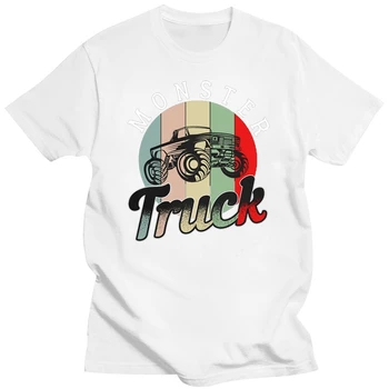 Футболка Monsters Truck в стиле Ретро 80-х годов, Кавайный Евро Размер S-3xl, Свободная Хлопковая Аутентичная Рубашка В Летнем Стиле