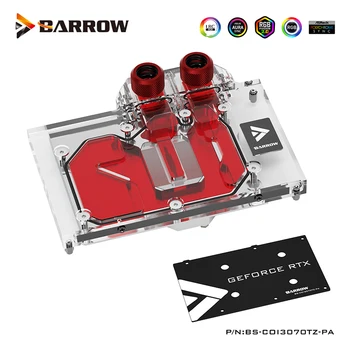 Блок Водяного Охлаждения графического процессора Barrow для Красочного Кулера Видеокарты Geforce RTX 3070 Ti 8G, Полная крышка с задней панелью, BS-COI3070TZ-PA