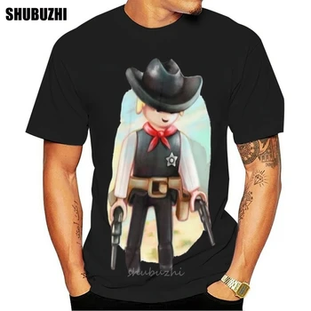 Футболка Sheriff Футболка Sheriff Playmobil 100% хлопок, футболка 5x, забавная графическая классическая мужская футболка с коротким рукавом