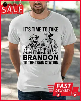 Пришло время отвезти Брэндона На вокзал Желтая футболка #Stone Спортивные Серые Гавайские рубашки Футболки с цифровой печатью Ретро