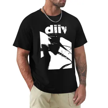 Футболка DIIV, рубашка с животным принтом для мальчиков, одежда из аниме, футболки для тяжеловесов, мужская хлопковая футболка