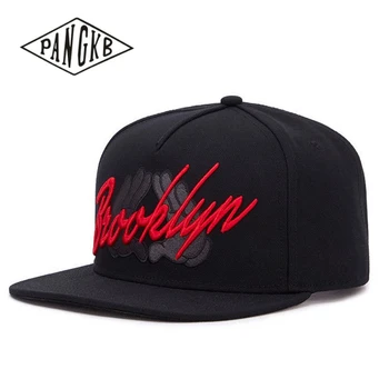 Бренд PANGKB FLIGHT CAP BROOKLYN black хип-хоп snapback hat для мужчин, женщин, взрослых, уличная повседневная бейсболка от солнца, кепка с костяной розой