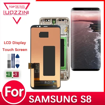 Супер качество Для SAMSUNG Galaxy S8 G950 G950F G950U ЖК-дисплей С Рамкой/Без Рамки Сенсорный Экран В Сборе Запасные Части 100% Протестированы