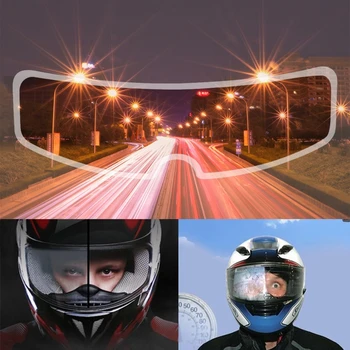 Прозрачная противотуманная пленка для мотоциклетного шлема, устойчивая к запотеванию Экранная линза, универсальная для внедорожных шлемов на всю половину лица