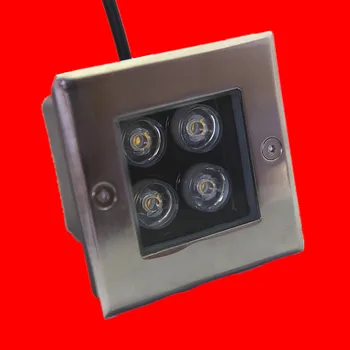 Квадратный светодиодный Подземный светильник 4X2W IP65 100MM*H75MM IP67 Наружный Светодиодный Подземный светильник AC85-265V/DC12V 4PCS