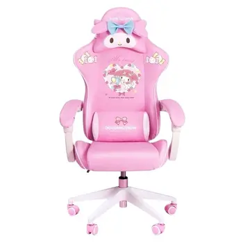 2023 Новое Игровое кресло для офиса с изображением Розовой Девочки, Удобное Вращающееся Массажное кресло-подъемник, Симпатичное Фотогеничное Сиденье с Компьютерным Подлокотником