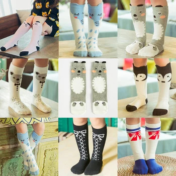 1 пара Унисекс, милые детские носки с лисой из мультфильма, носки для девочек и мальчиков, носки для малышей, мягкие хлопчатобумажные носки с животными, теплые для ног