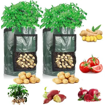 Мешок для выращивания картофеля Полиэтиленовые пакеты для выращивания овощей с ручкой, утолщенный мешок для выращивания лука, сумка для растений, садовые горшки для улицы