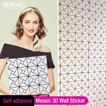 30x30 см самоклеящаяся мозаика ПВХ 3D наклейка на стену ТВ стена 3D настенная панель плитка кухня ванная комната водонепроницаемое зеркало мраморная 3D стена