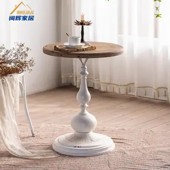 Журнальный столик во французском стиле в стиле Ретро, Приставной столик из массива Дерева, Угловой столик для гостиной, Чайный столик, Журнальные столики, стол basse de salon