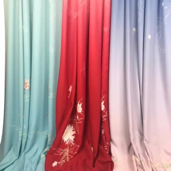 Градиентная ткань с принтом Hanfu Summer для платья Lolita Оптом Ткань по метру для шитья Diy Material