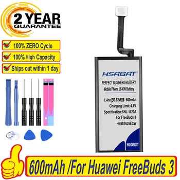 Лучший бренд 100% Новый Аккумулятор 600mAh HB681636ECW для Huawei FreeBuds 3 Батареи Беспроводной Гарнитуры