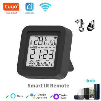 Tuya Smart Wifi ИК-пульт дистанционного управления с дисплеем датчика температуры и влажности, поддержка управления приложением Alexa и Google Assistant