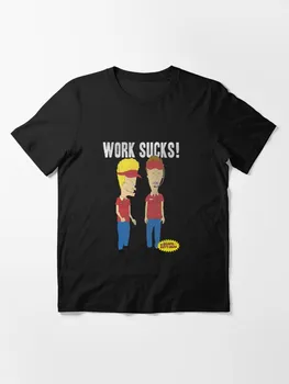 Мужская футболка Beavis And Butthead Work Sucks, Футболки для родителей и детей, Детская Одежда с коротким рукавом, Одинаковая одежда для семьи