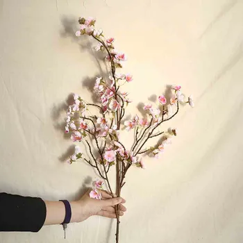 Искусственные цветы для украшения вишнево-персиковый цветок, искусственный шелковый цветок, цветочный декор для свадебной вечеринки, домашний декор для гостиной