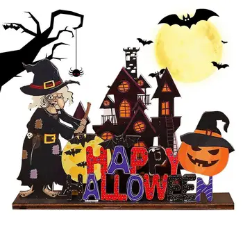 Табличка с призраком на Хэллоуин, тематический стол с призраками, центральные элементы для многоуровневых подносов на Хэллоуин, украшения для столешницы на Хэллоуин, Фермерский дом