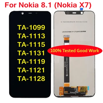 Оригинальный ЖК-дисплей для Nokia 8.1 X7 TA-1099 TA-1113 TA-1115 TA-1131 TA-1119 TA-1121 TA-1128 Сенсорный Экран Дигитайзер В Сборе Исправление датчика